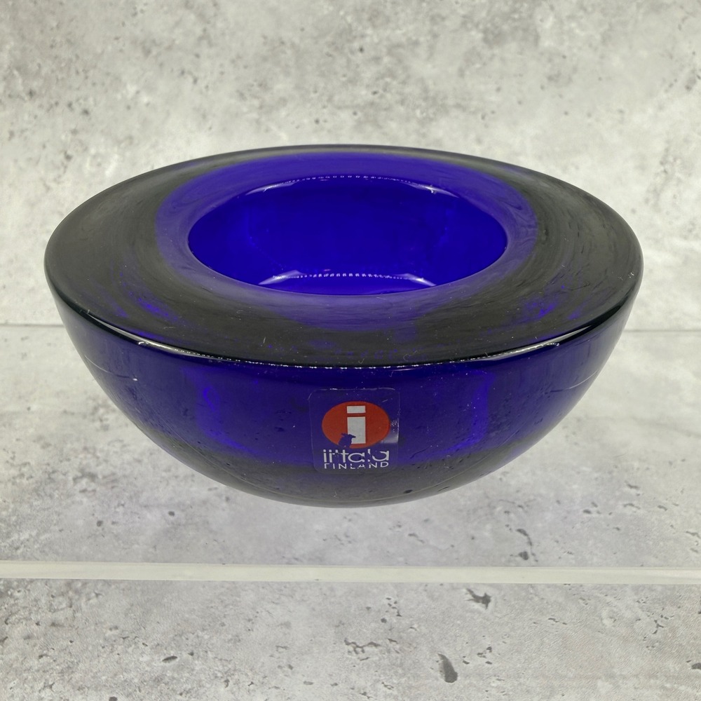 Iittala‎ Ballo Cobalt Blue Glass Votive Candle Holder Annaleena Hakatie Finland